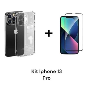 Imagem de Capa Capinha Anti Impacto Transparente Para Iphone 13 PRO + Película 3
