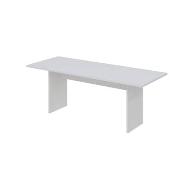 Imagem de Mesa de Jantar 200x80x74cm 2,5cm com 2 Banco Essence Branco