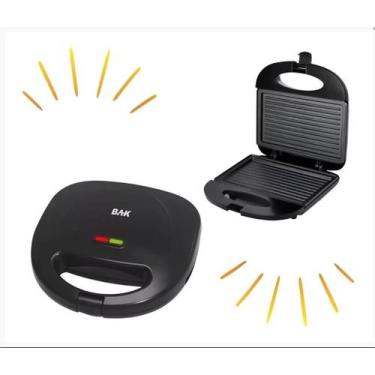 Imagem de Sanduicheira Elétrica Grill Inox 750W 110V Bak BK-SAND750