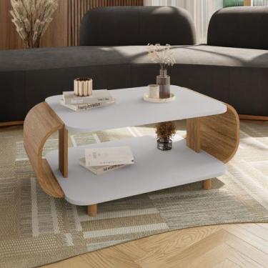 Imagem de Mesa de Centro Floripa Off White/Cinamomo - Móveis Bechara, Moderno, M