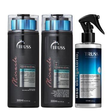 Imagem de Truss Miracle Kit Shampoo Condicionador e Uso Obrigatório Reconstrutor