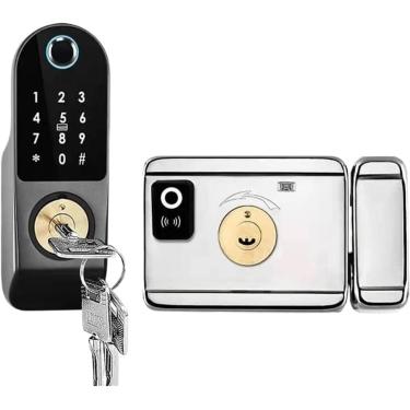 Imagem de Tuya App Smart Lock, fechadura com impressão digital dupla, fechadura residencial de segurança à prova d'água, código digital, entrada sem chave, fechadura de porta TT LOCK, dupla face Tuya