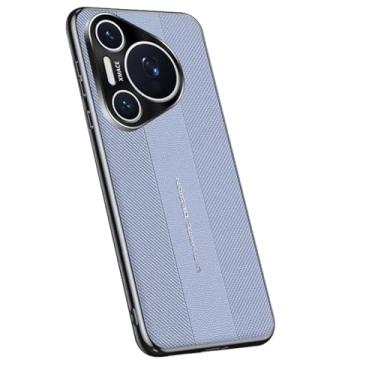 Imagem de LYJSMGZ Capa para Huawei Pura 70 Ultra/70 Pro/70 Pro+/70, Proteção de Câmera, Couro Antiderrapante, Capa Fina Minimalista, Antiqueda, Roxa, 70