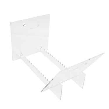 Imagem de Exibição de Registro Stand, Acrílico Rack Rack Anti Slip Destacável Record Storage Rack Book Display Titular para Estudo da Sala de Estar