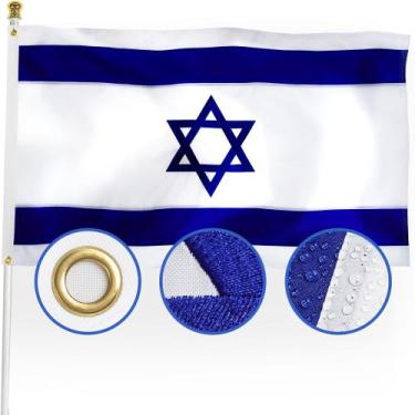 Imagem de Bandeira XIFAN Israel Israelense de 3 x 5 pés ao ar livre em nylon 210