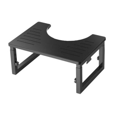 Imagem de Zialofi Banqueta para banheiro, ferramenta para penico, dobrável, antiderrapante, multifuncional para viagens, crianças e idosos, Preto