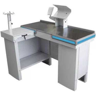 Imagem de Check Out Para Supermercado 1,30m Kit Automação Bilateral - AMAPÁ