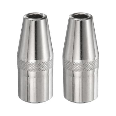 Imagem de HARFINGTON 2 peças de bocal de pistola de solda Mig 1 cm orifício KP2742-1-38F bocal de pistola de soldagem a gás cobre níquel acessório de pistola de soldagem para pistola 250L PRO Curve 200 MIG 200A