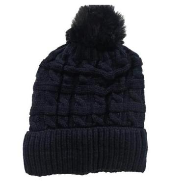 Imagem de Touca Tricô de Lã com Pompom Adulto Gorro Inverno Forrada - MZ5123, Pr