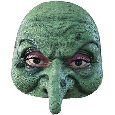Imagem de Ghoulish Productions Meia máscara AEC MAHAL671 adulto látex verde bruxa