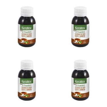 Imagem de Kit 4 Und Óleo Capilar Keratex Bomba De Vitamina Coco E Babosa 60ml - 