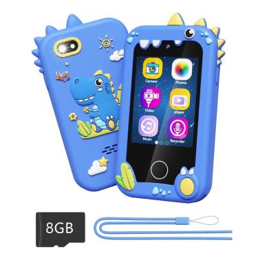 Imagem de Smartphone de brinquedo Kikapabi para crianças de 3 a 8 anos com música sd de 8 gb