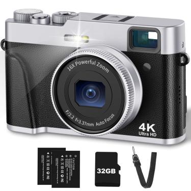 Imagem de Câmera digital Lecran 4K 48MP com visor e zoom Flash 16X