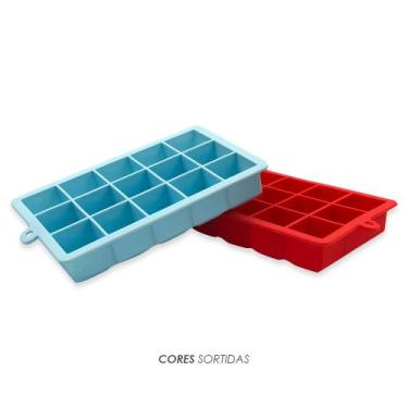 Imagem de Forma de Gelo Retangular de Silicone para 15 cubos 30ml - UnyHome