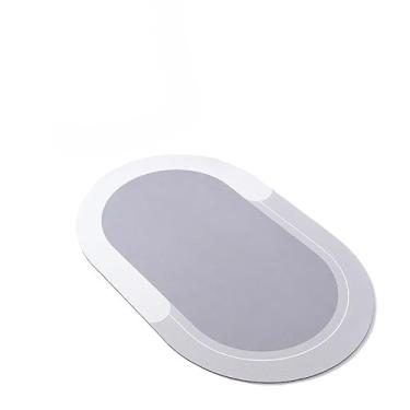 Imagem de Tapete De Banheiro Absorvente Antiderrapante 40x60 Suave E Confortavel Para Banheiros Modernos E Seguros(modelo oval,2 PCS （FRETE GRATIS))
