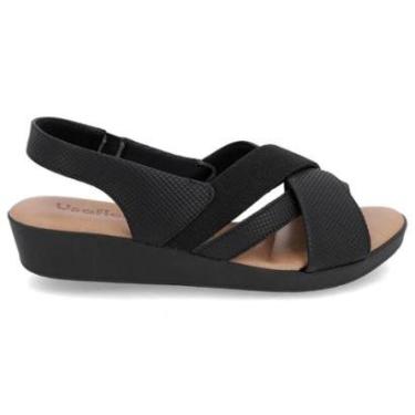 Imagem de Sandália de Couro Feminina Usaflex PA04001 Anabela Baixo Cor:;Tamanho:36;Genero:Feminino-Feminino