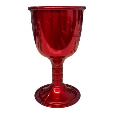 Imagem de Cálice Para Ritual Alumínio Pintado de Vermelho 14cm 200 ml - Lua Míst