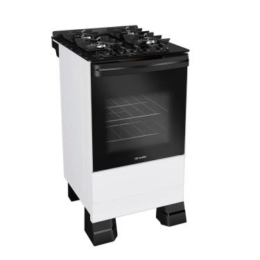 Imagem de Fogão 4 Bocas a Gás Mueller MFV4BF Mesa de Vidro Acendimento Automático Branco Bivolt
