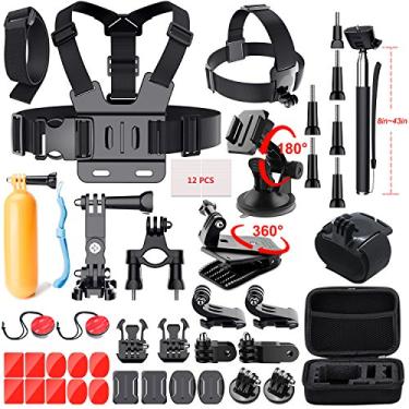 Imagem de Kit de acessórios de câmera de ação 41 em 1 para GoPro Hero 6/GoPro Fusion/Hero 5/Session 5/4/3+/3/2/1/SJ4000/5000/6000/AKASO/Xiaomi Yi 4K e mais da Mogomiten (41 itens)