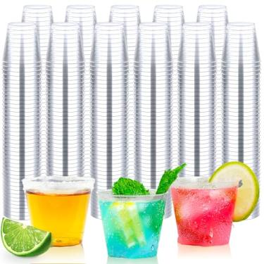 Imagem de Byvivace Copos de shot de plástico rígido transparente de 1000 unidades de 28 g - Mini copos de shot para tequila, uísque, vodka e licor, copo pequeno de 28,3 g para molhos e molhos, perfeito para