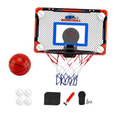 Imagem de Colaxi Basquete montado na parede Portas de porta de basquete Basketball Hoops com bolas, por cima do mini arco da porta, para crianças adultos, com Pontuação, Pequeno