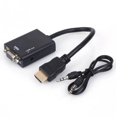 Imagem de Cabo Conversor Adaptador Hdmi Para Vga Com Áudio