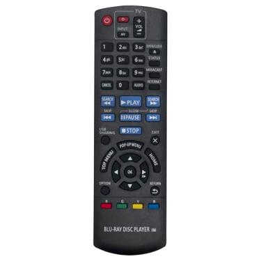 Imagem de ALLIMITY Controle remoto de substituição N2QAYB000959 compatível com Panasonic Blu-Ray DVD N2QAYB000878 N2QAYB000954 DMP-BD83 DMP-BD73 DMP-BDT166 DMP-BDT165 DMP-BDT180
