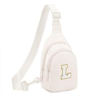 Imagem de Viverte Presentes para meninas de 8, 9, 10, 11, 12 anos, bolsas transversais, pochete para meninas adolescentes, presentes personalizados para mulheres, Bege