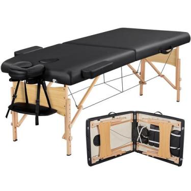 Imagem de Mesa de massagem Yaheetech Portable Lash Bed Spa 70cm preta