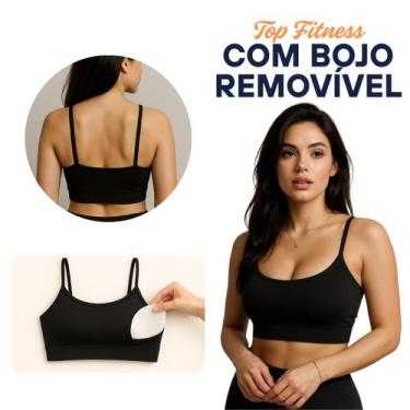 Imagem de Top de Treino Ginástica Bojo Fixo Compressão Alta Sustentação - ALZ Mo
