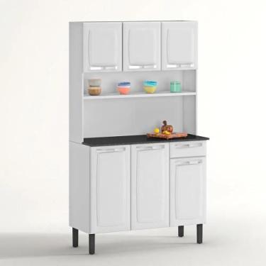 Imagem de Armário de Cozinha Compacto 6 Portas 1 Gaveta Itatiaia Rose de Aço 105