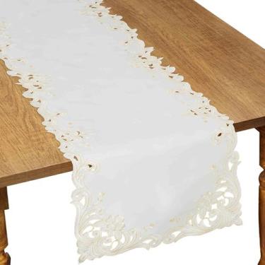 Imagem de Kit Com 8 Caminho De Mesa Bege 38X130Cm Rafimex