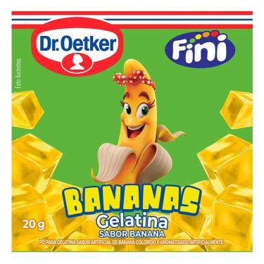 Imagem de Gelatina DR. Oetker Fini Bananas Sabor Banana 20g