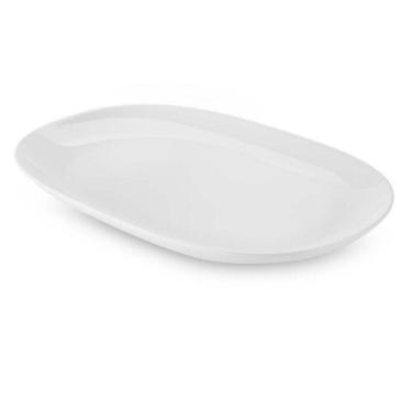 Imagem de Travessa Oval Rasa Haus Concept Buffet Em Melamina 33,5Cm Branco