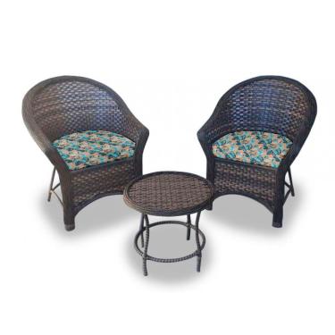 Imagem de 2 Poltronas + 1 Mesa Centro Costela De Adão Azul