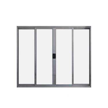 Imagem de Janela De Alumínio De Correr 100X200Cm 4 Folhas Brilhante