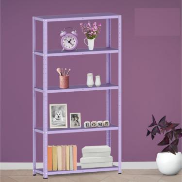 Imagem de Estante Para Livros Com Estrutura Metálica 5 Prateleiras Lilás