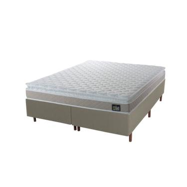 Imagem de Cama Box Queen Hellen Premium Espuma D33 Pillow Top Branco