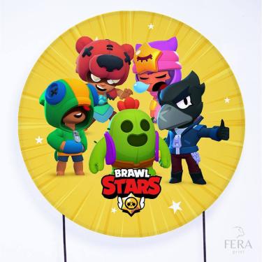 Imagem de Painel Decorativo para Festa 1,80x1,80 metros Vesti Fácil com Elástico Brawl Stars - Fera Print