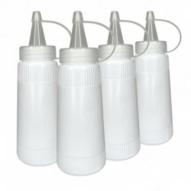 Imagem de Kit C/4 Bisnagas Plástico Ketchup, Maionese E Mostarda 200ml - grupo p