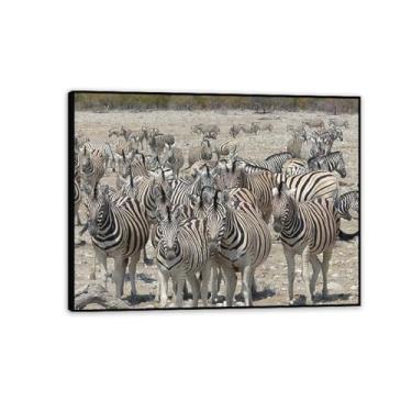 Imagem de SDYJ6GSW Imagens de animais em preto e branco para decoração de parede Parque Nacional de Etosha, imagens de zebra, imagem de cavalo, pintura de arte de parede, zebra, decoração de parede para sala de