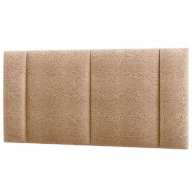 Imagem de Cabeceira Modulada Casal 140 Cm Com Led Boucle Bege Milani Store Bege