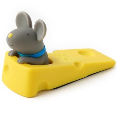 Imagem de DomeStar Linda rolha de rato, cunha decorativa para porta de rato cinza