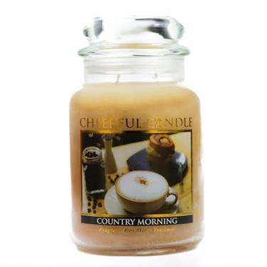 Imagem de A Cheerful Giver - Vela de vidro perfumada Country Morning (680 g) com tampa e fragrância fiel à vida feita nos EUA