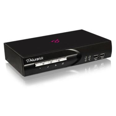 Imagem de Aluratek AKSUP04D - Interruptor KVM DVI USB 2.0 de 4 portas com cabos