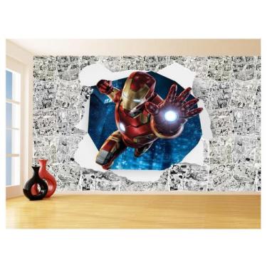 Imagem de Papel De Parede 3D Heróis Página Quadrinhos Hq 3,5M Nhma182 - Você Dec