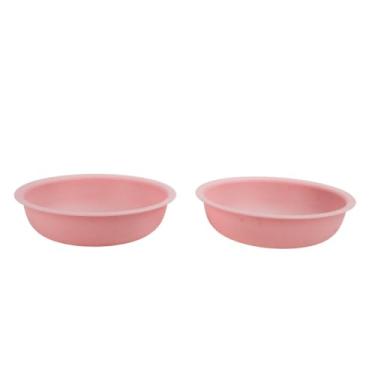 Imagem de Comedor Pote Para Ração Agua Tigela Duplo Cachorro Gato Silicone Cor:Rosa(STO1621RS)