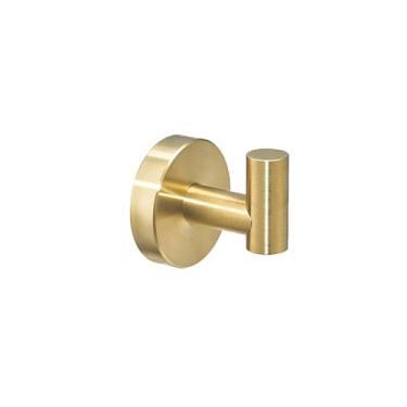 Imagem de Conjunto de banheiro preto dourado - Suporte para toalhas de aço inoxidável - Kit de ferragens com 5 peças, GP, gancho único