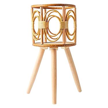 Imagem de Suportes de Plantas de para Interior | Banco De Chão Com Prateleira Em Pé - Estante de Plantas Resistente Decoração Boho para Suculentas Flores Interior Exterior Jardim Varanda