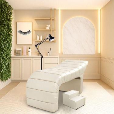 Imagem de Maca Estofada Luxo Para Estética, Spa, Cílios, Sobrancelhas - Bz Home 